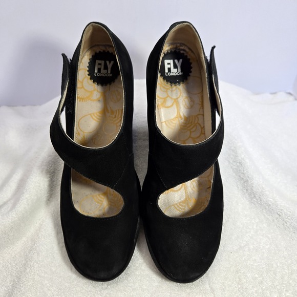 Fly London Womens Size 41 Shoes Yasi Mary Jane Pump Wedge Heel Platform US 10.5 - Picture 14 of 16